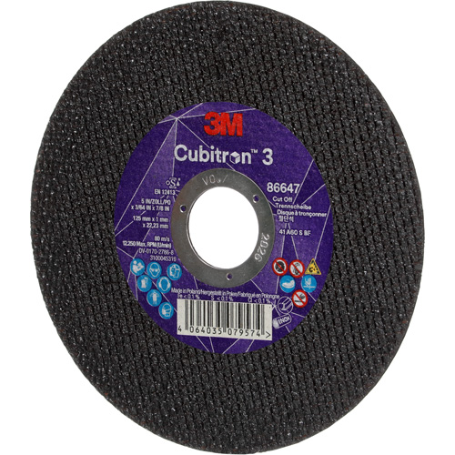 Cubitron 3 Cutting Disc, 5" x 9/32", 3/8" Arbor, Type 41 St. Lawrence Industrial & Safety Supply