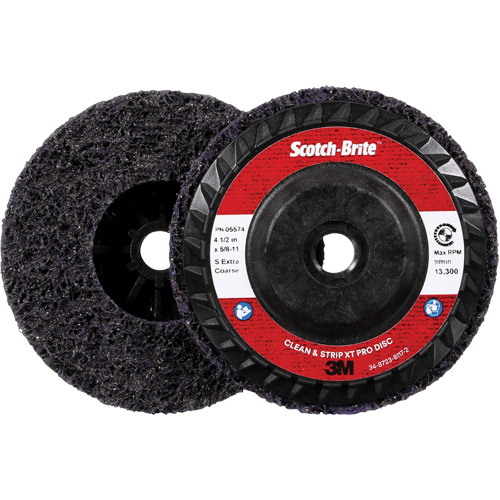 Disque Clean and Strip XT Pro XO-DC Scotch-Brite, 4-1/2" dia., Grain Extra grossier, Carbure de silicium St. Lawrence Industrial & Safety Supply