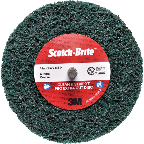 Scotch-Brite Clean and Strip XT Pro Extra Cut Disc XC-DC, 4" Dia., Extra Coarse Grit, Aluminum Oxide St. Lawrence Industrial & Safety Supply