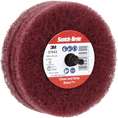 Scotch-Brite Roloc Plus General Purpose Scuffing Wheel, 4" Dia. St. Lawrence Industrial & Safety Supply