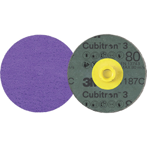 Cubitron 3 Roloc Fibre Disc, 4" Dia., 80+ Grit, Ceramic St. Lawrence Industrial & Safety Supply