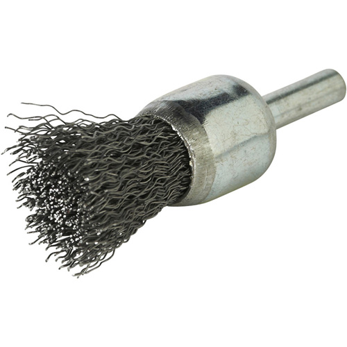 Brosse &agrave; fils cr&ecirc;p&eacute;s avec moyeu, 1", Fils 0,020", Tige 1/4" St. Lawrence Industrial & Safety Supply