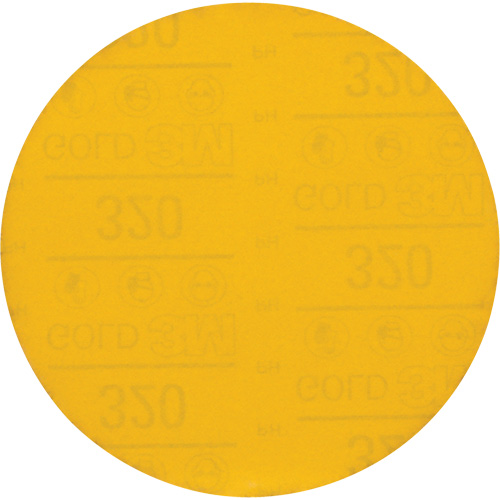Hookit Gold Abrasive Disc, 6" Dia., 320 Grit, Aluminum Oxide, C-Weight St. Lawrence Industrial & Safety Supply