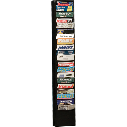 Literature Storage Racks, Stationary, 20 Slots, Steel, 9-3/4" W x 4-1/8" D x 58" H St. Lawrence Industrial & Safety Supply