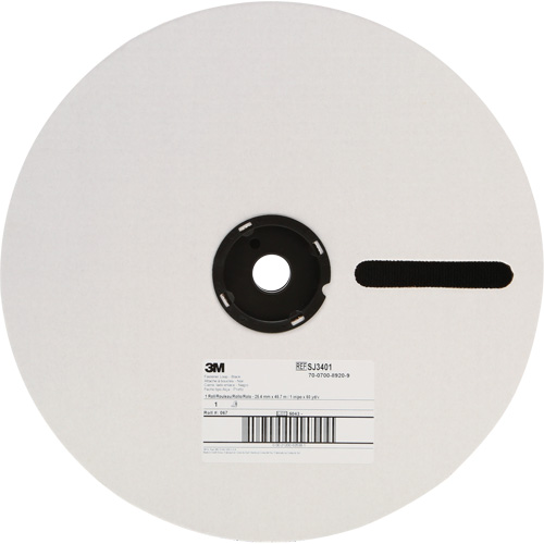 Plasticizer Resistant Fastener, Loop, 50 yds x 1", Adhesive, Black St. Lawrence Industrial & Safety Supply