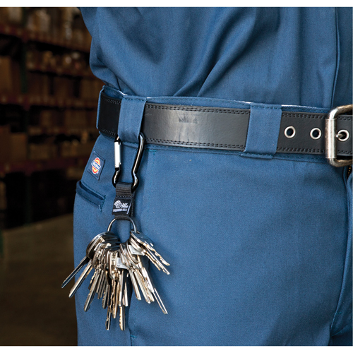 Porte-cl&eacute;s &agrave; mousqueton, M&eacute;tal en alliage de zinc, C&acirc;ble 4-1/2", Fixation Mousqueton St. Lawrence Industrial & Safety Supply