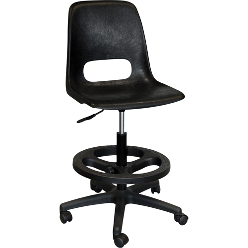 Tabouret avec dossier pour classe de s&eacute;rie 800, Mobile, Ajustable Hauteur, Capacit&eacute; 250 lb St. Lawrence Industrial & Safety Supply
