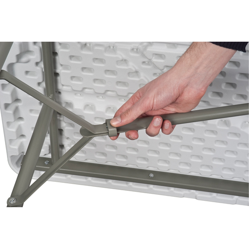Folding Table, Rectangular, 48" L x 24" W, Polyethylene, White St. Lawrence Industrial & Safety Supply