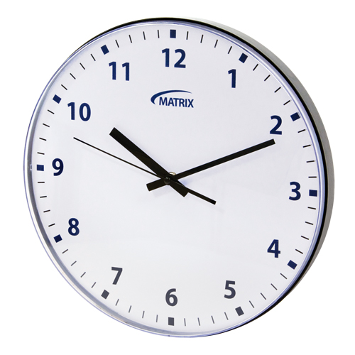 Horloge 12 h, Analogique, &agrave; piles, 12-3/4", Noir St. Lawrence Industrial & Safety Supply