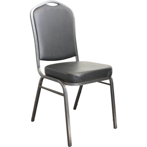 Chaises empilables, Vinyle, Hauteur 37", Capacit&eacute; 275 lb, Noir St. Lawrence Industrial & Safety Supply