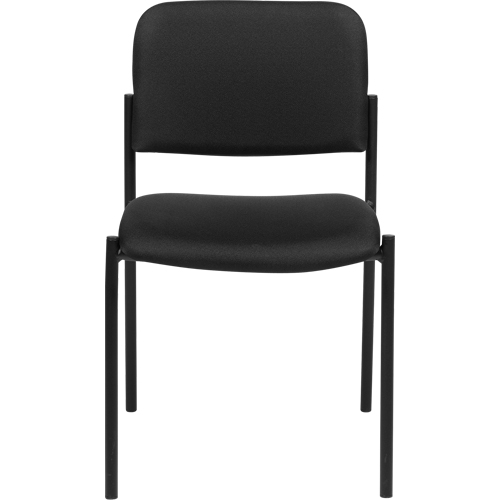 Armless Stacking Chairs, Fabric, 32" High, 300 lbs. Capacity, Black St. Lawrence Industrial & Safety Supply