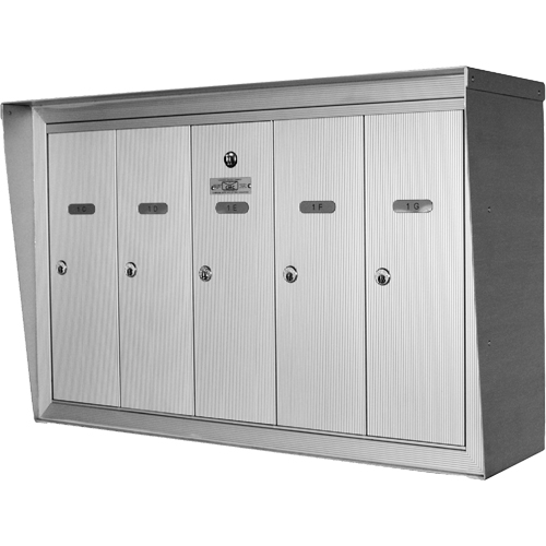 Single Deck Mailboxes, Wall -Mounted, 16" x 5-1/2", 8 Doors, Aluminum St. Lawrence Industrial & Safety Supply