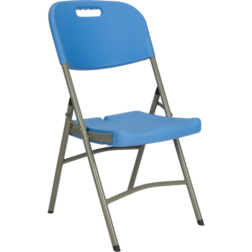 Folding Chair, Polyethylene, Blue, 350 lbs. Weight Capacity St. Lawrence Industrial & Safety Supply