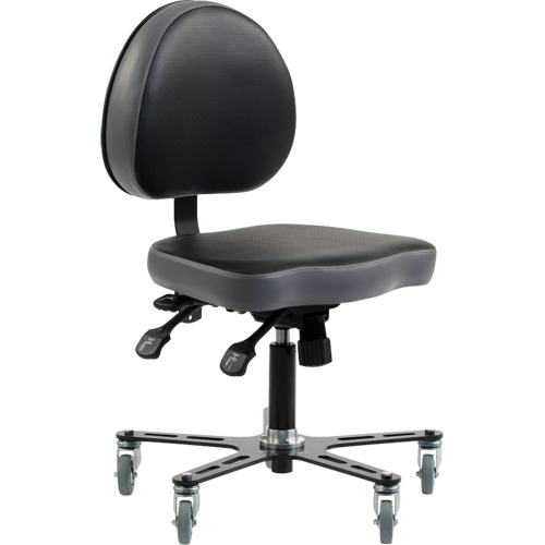 Chaise ergonomique &agrave; inclinaison r&eacute;glable SF180, Mobile, Ajustable Hauteur St. Lawrence Industrial & Safety Supply