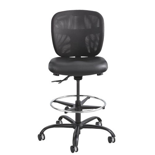 Vue Heavy-Duty Stool, Vinyl, Black, 350 lbs. Capacity St. Lawrence Industrial & Safety Supply