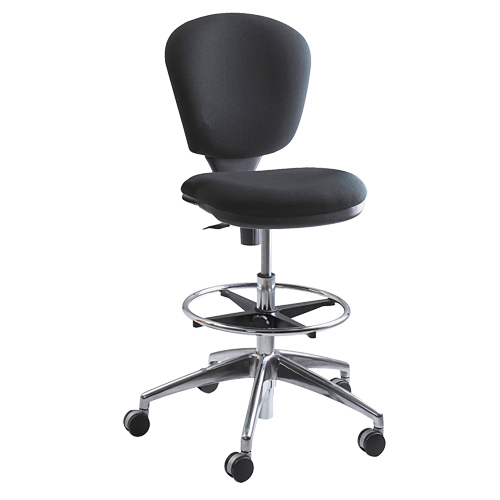 Metro Extended-High Chair, Fabric, Black, 250 lbs. Capacity St. Lawrence Industrial & Safety Supply