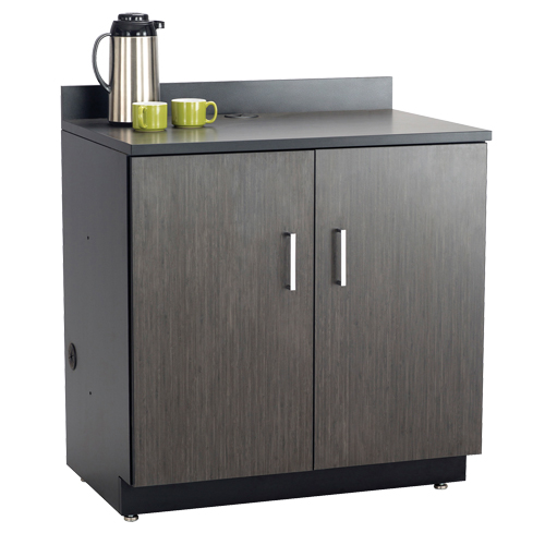 Armoire modulaire de base, M&eacute;lamine, 2 Tablettes, 39" h x 36" la x 25" P, Nuit d'Asie/noir St. Lawrence Industrial & Safety Supply