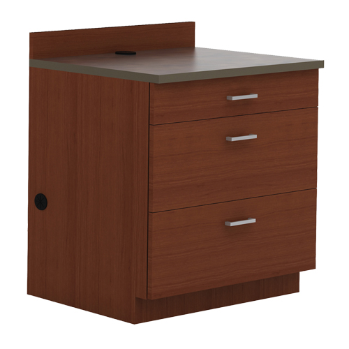 Armoire modulaire de base, 3 tiroirs, 36" la x 25" p x 39" h, Acajou St. Lawrence Industrial & Safety Supply