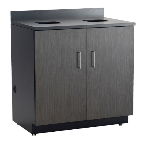Armoire modulaire de base, M&eacute;lamine, 39" h x 36" la x 25" P, Nuit d'Asie/noir St. Lawrence Industrial & Safety Supply