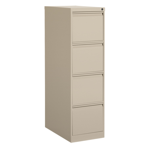 Vertical Filing Cabinet, Steel, 4 Drawers, 15-1/7" W x 25" D x 52" H, Beige St. Lawrence Industrial & Safety Supply