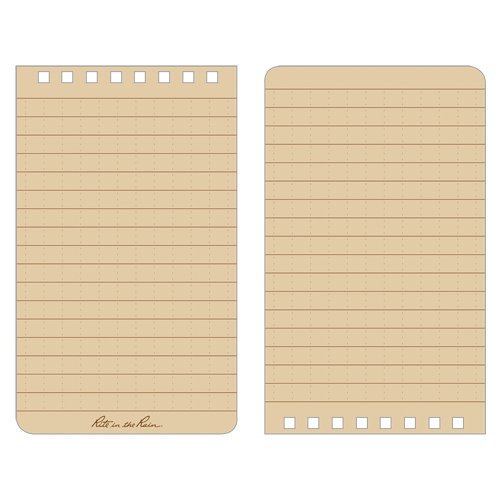 Pocket Top-Spiral Notebook, Soft Cover, Tan, 100 Pages, 3" W x 5" L St. Lawrence Industrial & Safety Supply