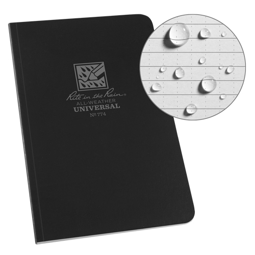 Field-Flex Bound Book, Soft Cover, Black, 128 Pages, 4-5/8" W x 7-1/4" L St. Lawrence Industrial & Safety Supply