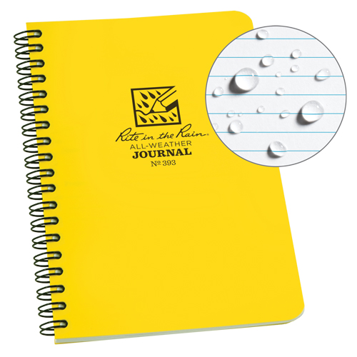 Carnet de notes de poche &agrave; spirale lat&eacute;rale, Couverture souple, Jaune, 64 Pages, 4-5/8" , 7"  St. Lawrence Industrial & Safety Supply
