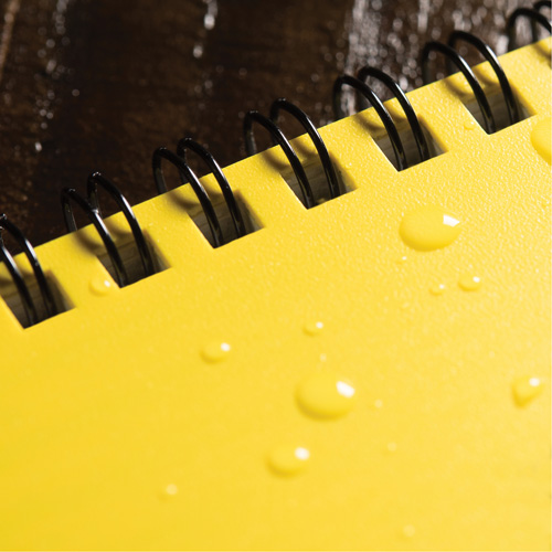 Carnet de notes de poche &agrave; spirale lat&eacute;rale, Couverture souple, Jaune, 64 Pages, 4-5/8" , 7"  St. Lawrence Industrial & Safety Supply