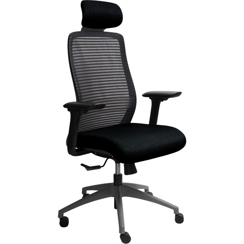 Chaise de bureau ajustable s&eacute;rie Era avec appui-t&ecirc;te, Tissu/Mailles, Noir, Capacit&eacute; 275 lb St. Lawrence Industrial & Safety Supply
