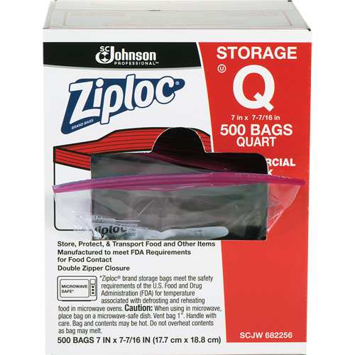 Sacs d'entreposage alimentaire &agrave; double fermeture &agrave; glissi&egrave;re de Ziploc St. Lawrence Industrial & Safety Supply