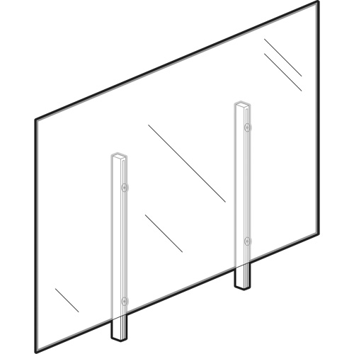 Sneeze Guard, 36" W x 36" H St. Lawrence Industrial & Safety Supply
