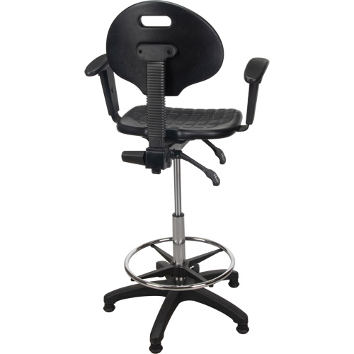 Tabouret ergonomique robuste avec accoudoirs r&eacute;glables, Stationnaire, Ajustable Hauteur, Capacit&eacute; 250 lb St. Lawrence Industrial & Safety Supply
