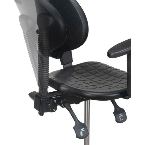 Tabouret ergonomique robuste avec accoudoirs r&eacute;glables, Stationnaire, Ajustable Hauteur, Capacit&eacute; 250 lb St. Lawrence Industrial & Safety Supply