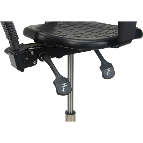 Tabouret ergonomique robuste avec accoudoirs r&eacute;glables, Stationnaire, Ajustable Hauteur, Capacit&eacute; 250 lb St. Lawrence Industrial & Safety Supply