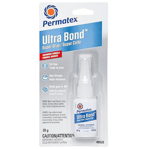 Super colle adh&eacute;sive Ultra Bond &agrave; s&eacute;chage rapide, 20 g, Bouteille, Transparent St. Lawrence Industrial & Safety Supply
