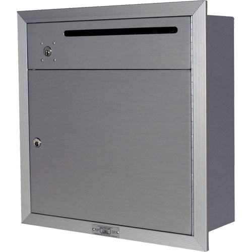 Recessed Collection Box, Wall -Mounted, 12-3/4" x 16-3/8", 2 Doors, Aluminum St. Lawrence Industrial & Safety Supply