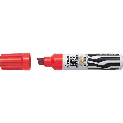 Super Colour Jumbo Permanent Marker, Red, Chisel Tip St. Lawrence Industrial & Safety Supply