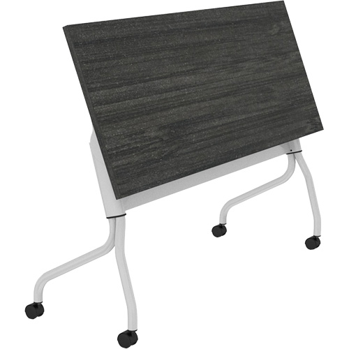 Newland Flip-Top Training Table, 24" L x 60" W x 29-1/2" H, Dark Brown St. Lawrence Industrial & Safety Supply