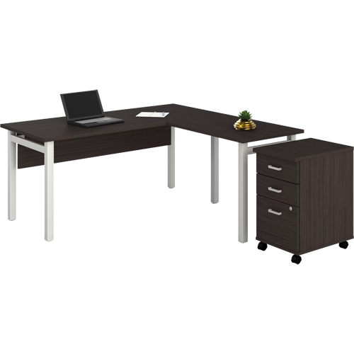 Newland "L" Shaped Desk with Pedestal St. Lawrence Industrial & Safety Supply