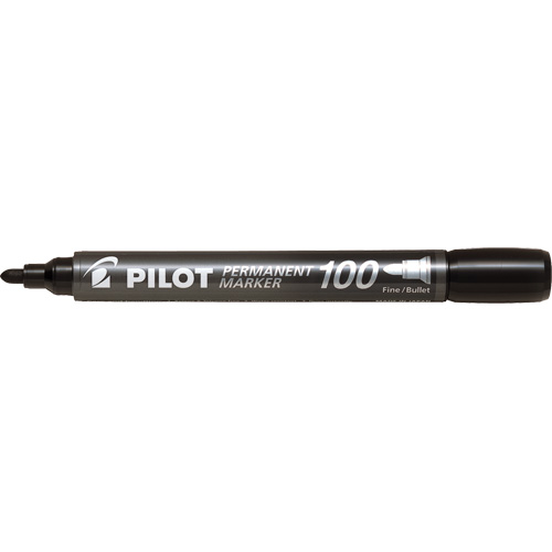 Pilot 100 Permanent Marker, Black, Bullet Tip St. Lawrence Industrial & Safety Supply