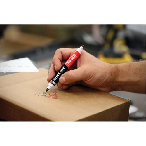Markal&reg; Dura-Ink&reg; Dual Colour Permanent Ink Marker, Black/Red, Bullet Tip St. Lawrence Industrial & Safety Supply