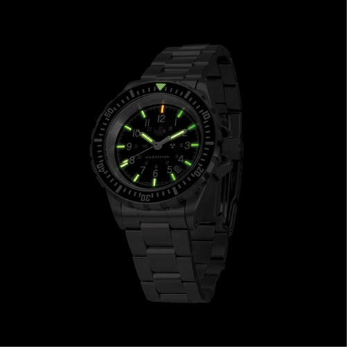 Grey Maple Large Diver's Automatic Watch with Stainless Steel Bracelet, Digital, Battery Operated, 41 mm, Silver St. Lawrence Industrial & Safety Supply