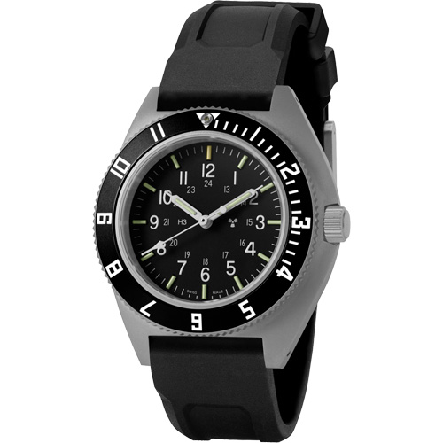 Montre Steel Navigator sur ensemble bracelet en caoutchouc noir de trois morceaux, Num&eacute;rique, &agrave; piles, 41 mm, Noir St. Lawrence Industrial & Safety Supply