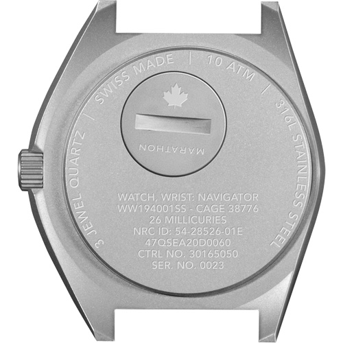 Montre Steel Navigator sur ensemble bracelet en caoutchouc noir de trois morceaux, Num&eacute;rique, &agrave; piles, 41 mm, Noir St. Lawrence Industrial & Safety Supply