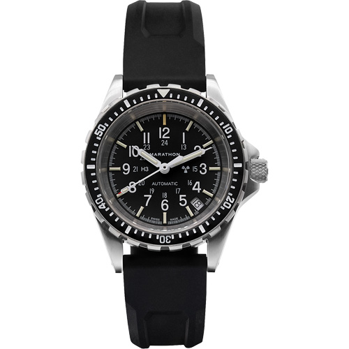 Tr&egrave;s grande montre chronographe automatique pour plongeur/pilote d'avion, Num&eacute;rique, &agrave; piles, 46 mm, Noir St. Lawrence Industrial & Safety Supply