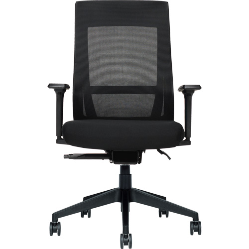 Chaise &agrave; dossier moyen avec m&eacute;canisme &agrave; basculement synchronis&eacute; &agrave; d&eacute;tection de poids , Mailles, Noir St. Lawrence Industrial & Safety Supply