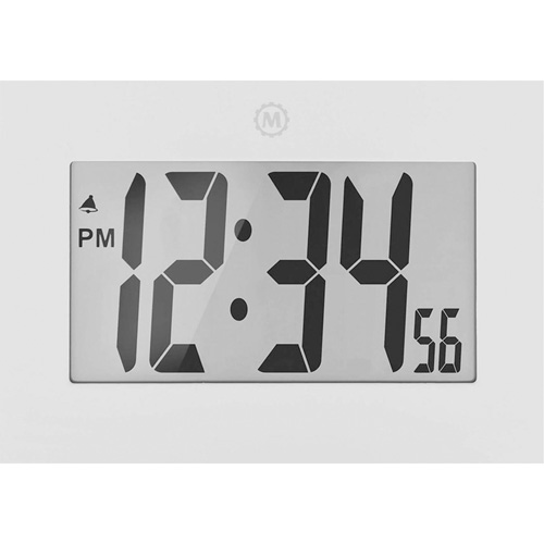 Horloge &agrave; grand cadre, Num&eacute;rique, &agrave; piles, 9" la x 1" p x 6,5" h, Blanc St. Lawrence Industrial & Safety Supply
