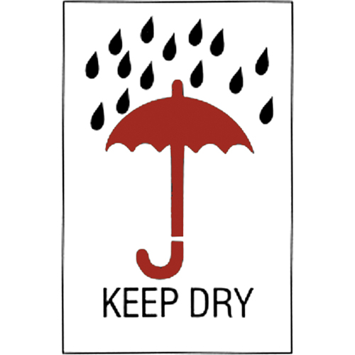 "Keep Dry" Special Handling Labels, 6" L x 4" W, Red on White St. Lawrence Industrial & Safety Supply