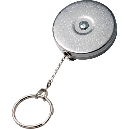 Porte-cl&eacute;s autor&eacute;tractable de s&eacute;rie Original, Chrome, C&acirc;ble 24", Fixation Agrafe de ceinture St. Lawrence Industrial & Safety Supply