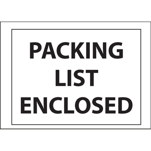 Packing List Envelopes, 4" L x 5" W, Backloading Style St. Lawrence Industrial & Safety Supply